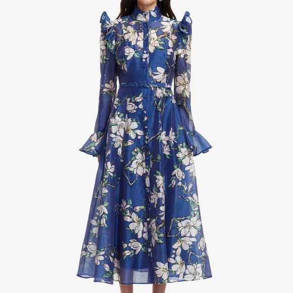 Leo Lin Dresses & Skirts - Brand New- Leo Lin Katrina Butterfly Sleeve Midi Dress 💙✨